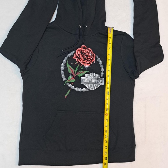 Harley-Davidson "Skull in the Rose" Hoodie - Women's size LARGE - Picture 9 of 10